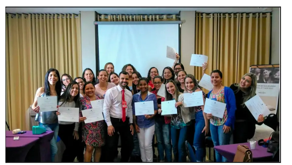 Turma de curso presencial Reabilitei com certificados